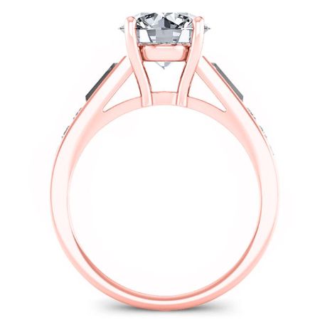 Bergamot Round Moissanite Engagement Ring rosegold