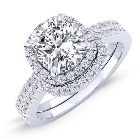 1.00 ct - Bergenia - Cushion Lab Diamond Bridal Set (IGI Certified)