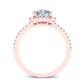 Bergenia Cushion Diamond Engagement Ring (Lab Grown Igi Cert) rosegold