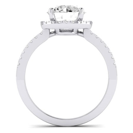 Bergenia Diamond Matching Band Only (does Not Include Engagement Ring ) For Ring With Round Center whitegold