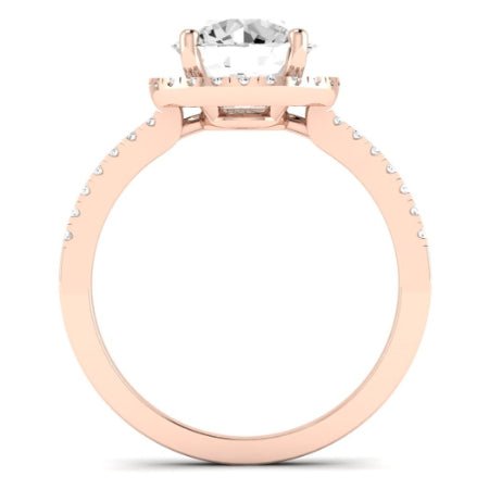 Bergenia Diamond Matching Band Only (does Not Include Engagement Ring ) For Ring With Round Center rosegold