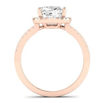 Bergenia Diamond Matching Band Only (does Not Include Engagement Ring ) For Ring With Cushion Center rosegold