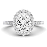 Bergenia Diamond Matching Band Only (does Not Include Engagement Ring ) For Ring With Oval Center whitegold