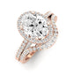 Bergenia Diamond Matching Band Only (does Not Include Engagement Ring ) For Ring With Oval Center rosegold