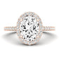 Bergenia Diamond Matching Band Only (does Not Include Engagement Ring ) For Ring With Oval Center rosegold