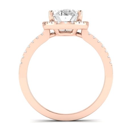 Bergenia Diamond Matching Band Only (does Not Include Engagement Ring ) For Ring With Oval Center rosegold