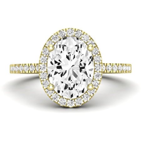 Bergenia Diamond Matching Band Only (does Not Include Engagement Ring ) For Ring With Oval Center yellowgold