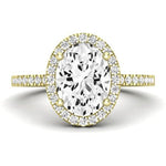 Bergenia Diamond Matching Band Only (does Not Include Engagement Ring ) For Ring With Oval Center yellowgold