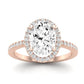 Bergenia Diamond Matching Band Only (does Not Include Engagement Ring ) For Ring With Oval Center rosegold