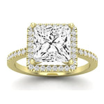 Bergenia Diamond Matching Band Only (does Not Include Engagement Ring ) For Ring With Princess Center yellowgold