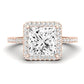 Bergenia Diamond Matching Band Only (does Not Include Engagement Ring ) For Ring With Princess Center rosegold