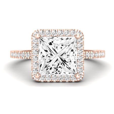Bergenia Diamond Matching Band Only (does Not Include Engagement Ring ) For Ring With Princess Center rosegold