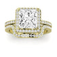 Bergenia Diamond Matching Band Only (does Not Include Engagement Ring ) For Ring With Princess Center yellowgold