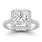 Bergenia Diamond Matching Band Only (does Not Include Engagement Ring ) For Ring With Princess Center whitegold