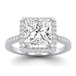 Bergenia Diamond Matching Band Only (does Not Include Engagement Ring ) For Ring With Princess Center whitegold