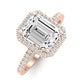 Bergenia Emerald Diamond Engagement Ring (Lab Grown Igi Cert) rosegold