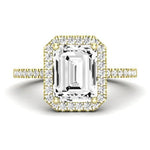 Bergenia Emerald Diamond Bridal Set (Lab Grown Igi Cert) yellowgold