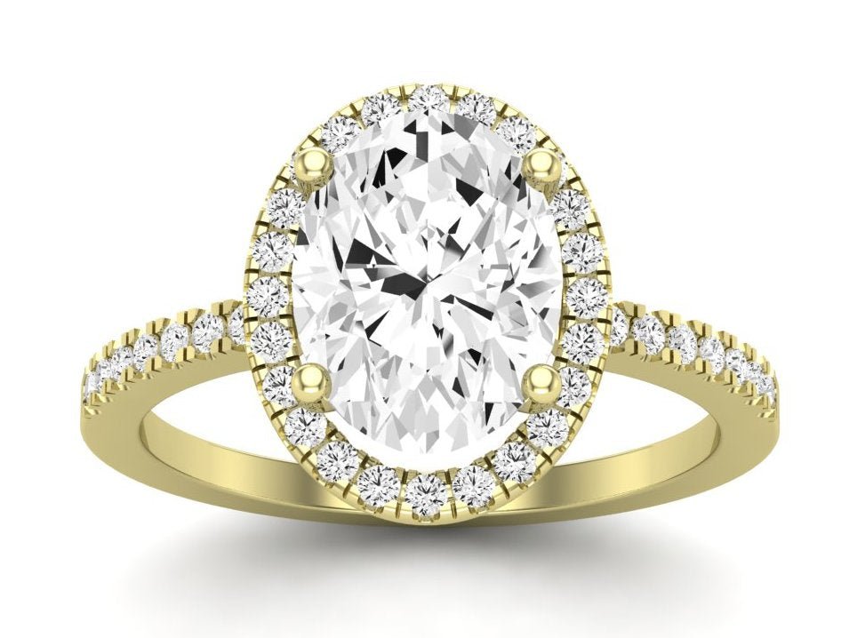 Bergenia Oval Diamond Engagement Ring (Lab Grown Igi Cert) yellowgold