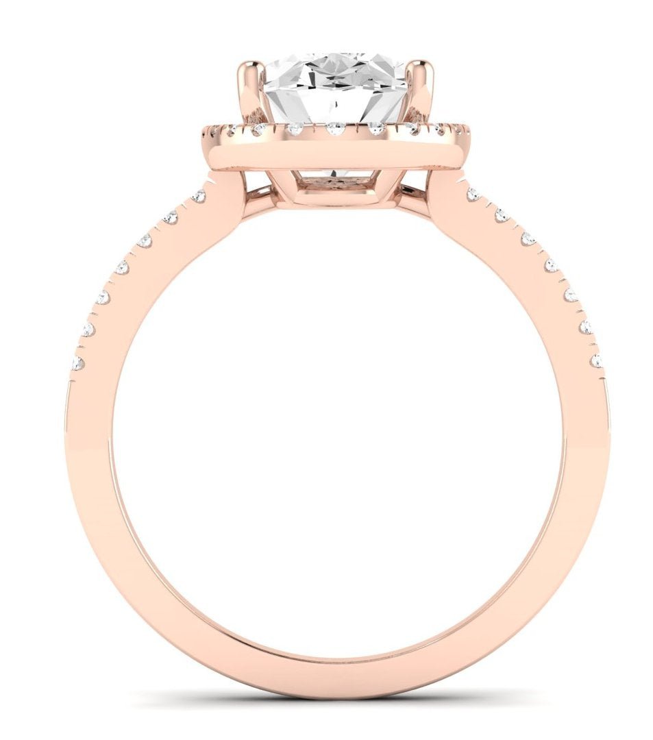 Bergenia Oval Diamond Engagement Ring (Lab Grown Igi Cert) rosegold