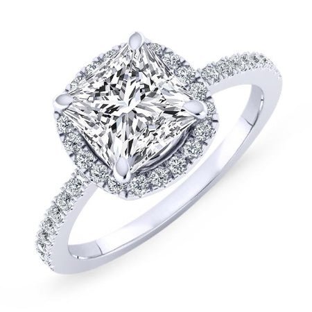 2.00 ct - Bergenia - GIA Natural Princess Diamond Engagement Ring