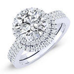 Bergenia Round Diamond Bridal Set (Lab Grown Igi Cert) whitegold