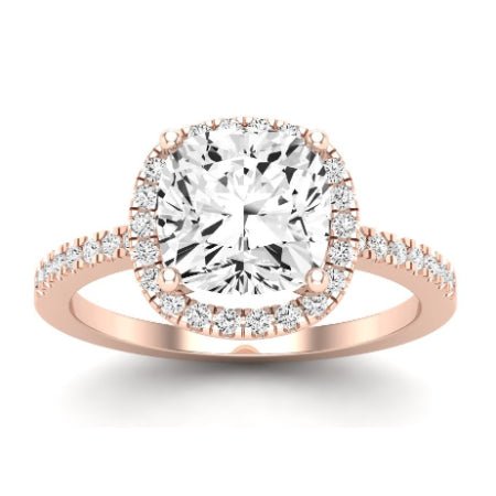 Bergenia Diamond Matching Band Only (does Not Include Engagement Ring ) For Ring With Cushion Center rosegold