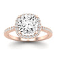 Bergenia Diamond Matching Band Only (does Not Include Engagement Ring ) For Ring With Cushion Center rosegold