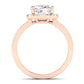 Bergenia Diamond Matching Band Only (does Not Include Engagement Ring ) For Ring With Cushion Center rosegold