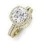 Bergenia Diamond Matching Band Only (does Not Include Engagement Ring ) For Ring With Cushion Center yellowgold