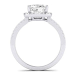 Bergenia Diamond Matching Band Only (does Not Include Engagement Ring ) For Ring With Cushion Center whitegold