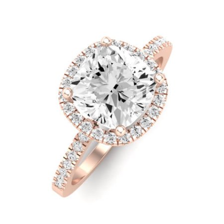 Bergenia Diamond Matching Band Only (does Not Include Engagement Ring ) For Ring With Cushion Center rosegold