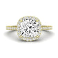 Bergenia Diamond Matching Band Only (does Not Include Engagement Ring ) For Ring With Cushion Center yellowgold