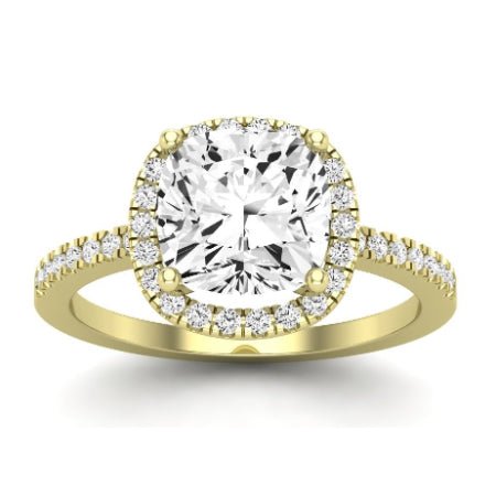 Bergenia Diamond Matching Band Only (does Not Include Engagement Ring ) For Ring With Cushion Center yellowgold