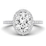 Bergenia Diamond Matching Band Only (does Not Include Engagement Ring ) For Ring With Oval Center whitegold