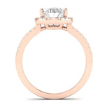 Bergenia Diamond Matching Band Only (does Not Include Engagement Ring ) For Ring With Oval Center rosegold