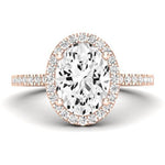 Bergenia Diamond Matching Band Only (does Not Include Engagement Ring ) For Ring With Oval Center rosegold