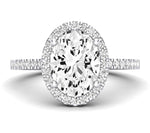 Bergenia Oval Diamond Engagement Ring (Lab Grown Igi Cert) whitegold