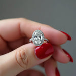 Bergenia - Oval Moissanite Engagement Ring - BeverlyDiamonds