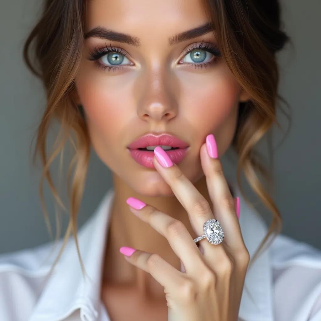 Bergenia - Oval Moissanite Engagement Ring - BeverlyDiamonds