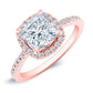 Bergenia Princess Moissanite Bridal Set rosegold