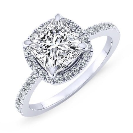 2.00 ct - Bergenia - Princess Moissanite Engagement Ring