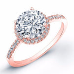 Bergenia Round Diamond Bridal Set (Lab Grown Igi Cert) rosegold