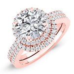 Bergenia Round Diamond Bridal Set (Lab Grown Igi Cert) rosegold