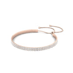 Bethany Double Strand Modern Diamond Bracelet (clarity Enhanced) rosegold
