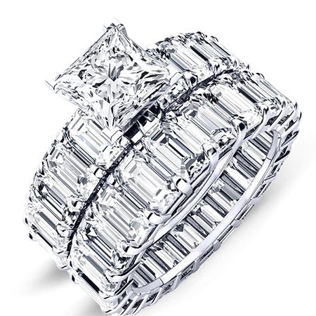 Blossom Princess Moissanite Bridal Set whitegold