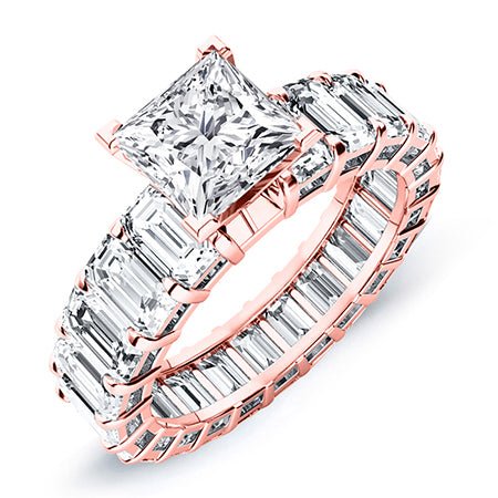 Blossom Princess Moissanite Bridal Set rosegold