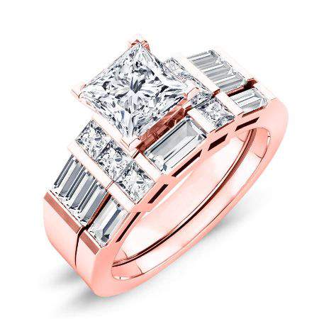 Bluebell Princess Diamond Bridal Set (Lab Grown Igi Cert) rosegold