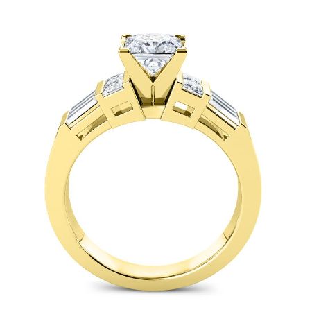 Bluebell Princess Moissanite Bridal Set yellowgold