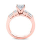 Bluebell Princess Moissanite Engagement Ring rosegold