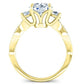 Bottlebrush Cushion Diamond Engagement Ring (Lab Grown Igi Cert) yellowgold